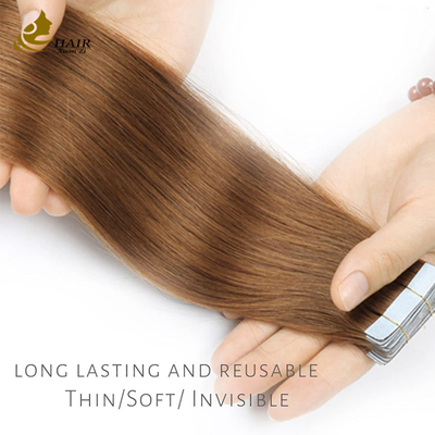 #30 Tóc Thẳng Màu Tóc Thật Virgin Tape In Nối Tóc cho Phụ Nữ
