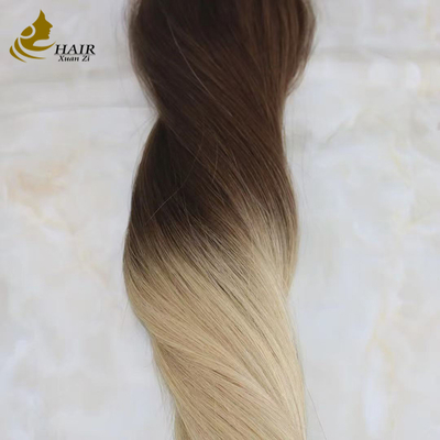Popular Skin Weft Straight 100% Remy Human Hair Tape Hair Extensions Cuticle Lớp tóc trinh nữ