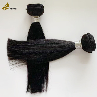10 inch Virgin Human Hair Natural Black Straight Hair Bundles With 10 inch HD 2*6 Hair Closure (Màu tóc tự nhiên màu đen thẳng)