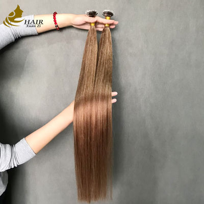 100% Human Hair Nano Ring Machine Pre-Bonded Straight Nano Tip Hair Extension