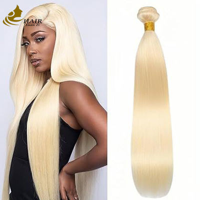 chất lượng 613 Màu vàng 100% tóc con người Virgin Extension Straight Bundle nhà máy sản xuất