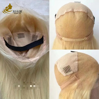 chất lượng HD tóc giả mài Virgin Brazilian Human Hair 30 Inch Full Lace Wig Màu vàng 613 Full Lace Wig nhà máy sản xuất