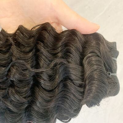 chất lượng 26 inch Deep Curl Natural Black Virgin Human Hair Bundles (Màu tóc con người màu đen) nhà máy sản xuất